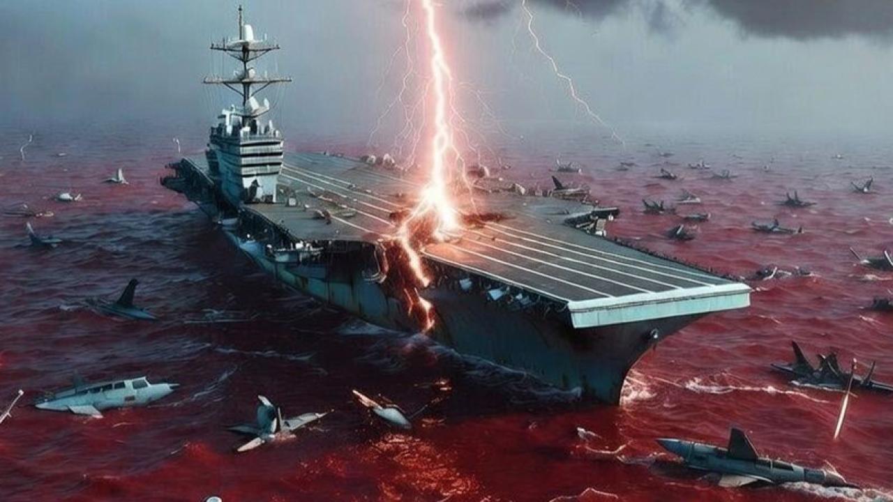 İran Devrim Muhafızları Ordusu'ndan ABD uçak gemisini hedef alan paylaşım