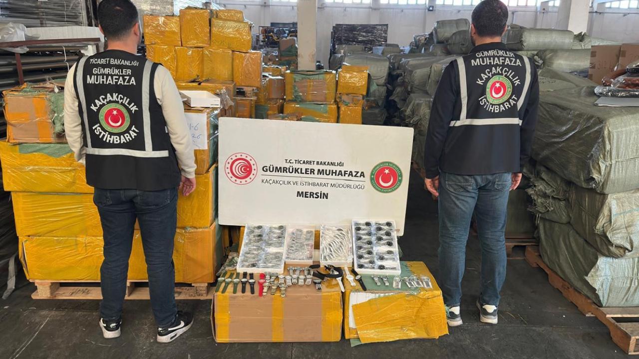Mersin’de 1,5 milyar lira değerinde 116 bin kaçak kol saati ele geçirildi