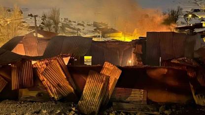 Tekman’da korkutan yangın