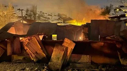 Tekman’da korkutan yangın