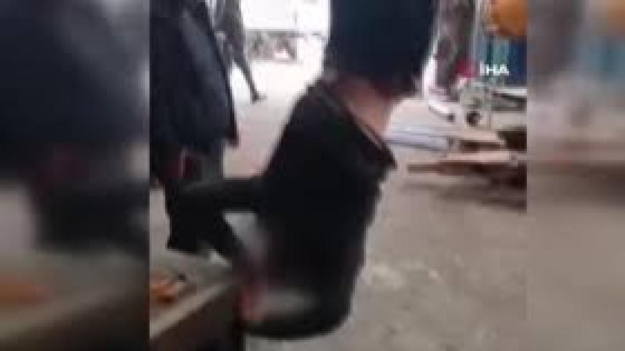 Zihinsel engelli şahsı ayağından bağlayıp vince asan şahıslar gözaltına alındı