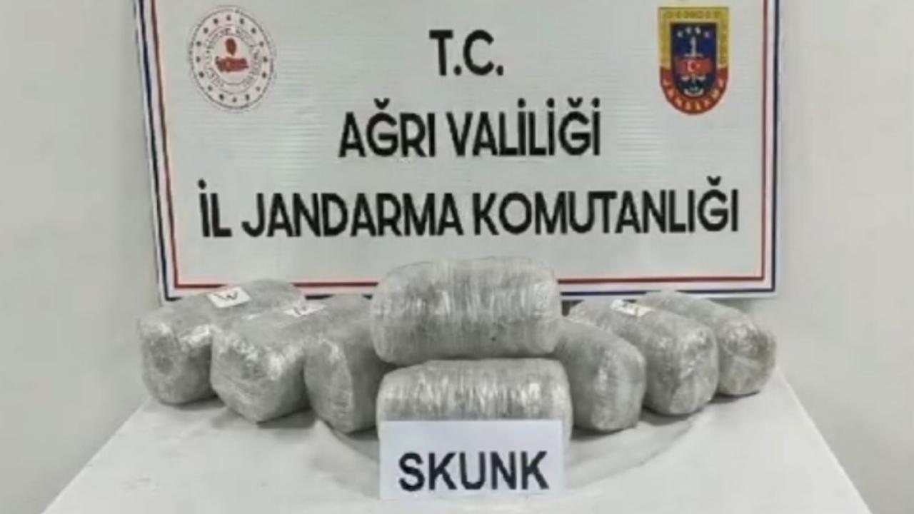 Ağrı’da 10 kilogram skunk ele geçirildi, 1 şüpheli tutuklandı