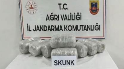 Ağrı’da 10 kilogram skunk ele geçirildi, 1 şüpheli tutuklandı