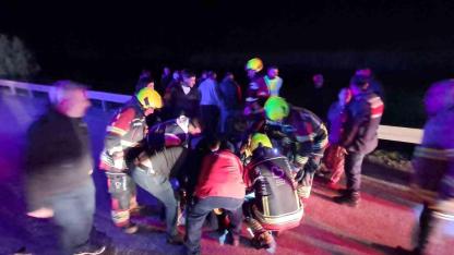 Kontrolden çıkan otomobil şarampole uçtu: 1 ölü, 5 yaralı