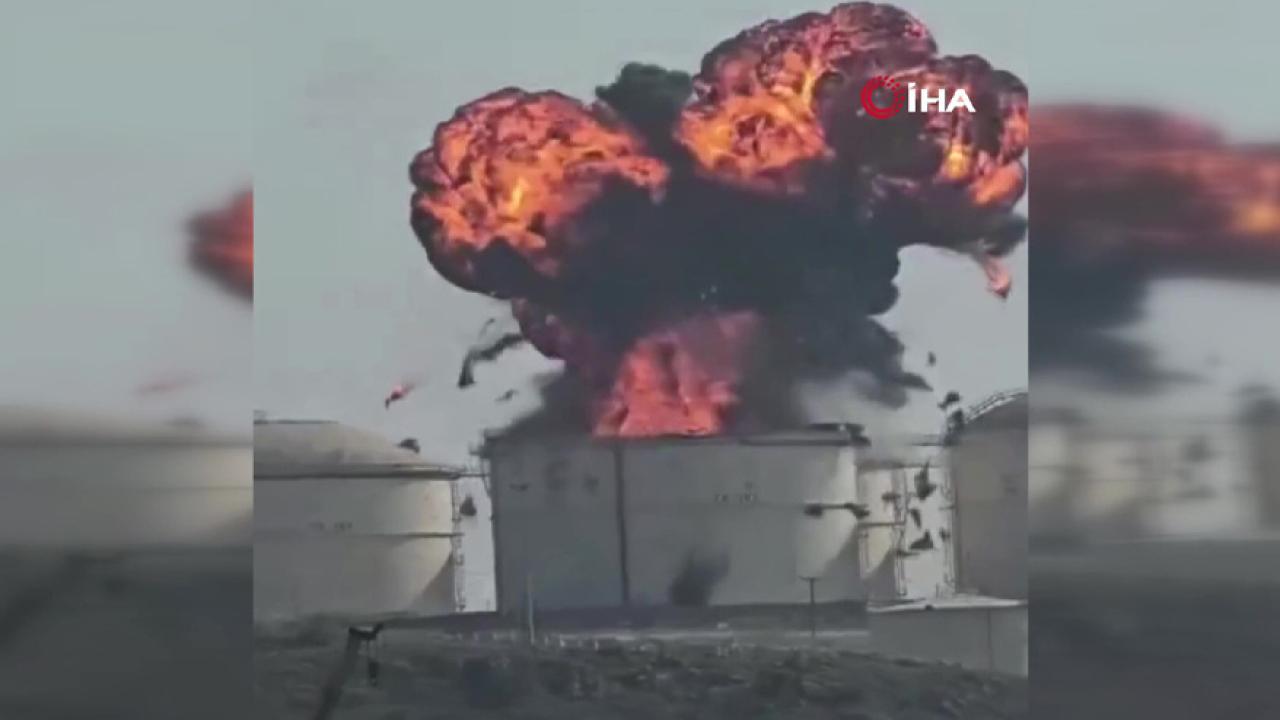 Umman’ın petrol depolama tesislerine yönelik saldırı anı ortaya çıktı