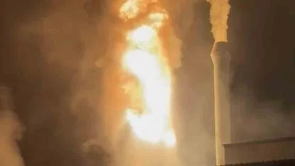 Yağ kazanı patlayan entegre tesisi alev alev yandı