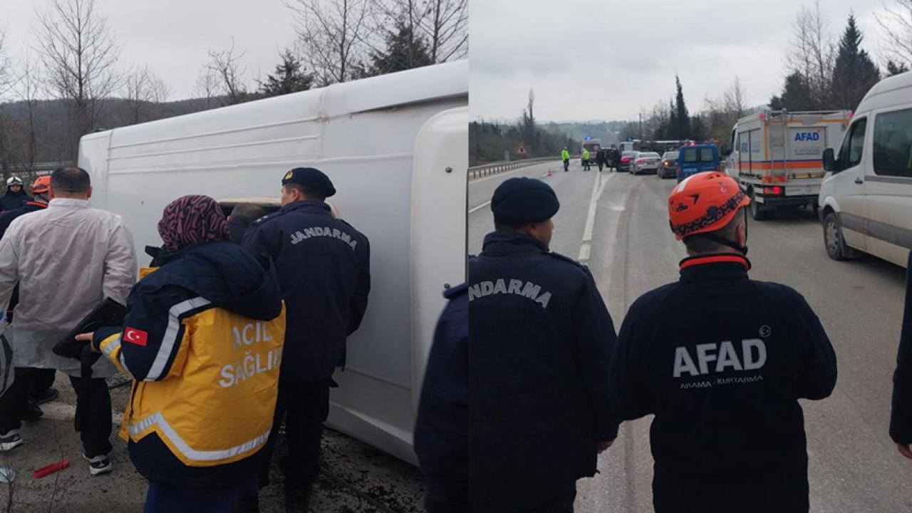 Yalova’da servis midibüsü kaza yaptı: 1 ölü, 20 yaralı