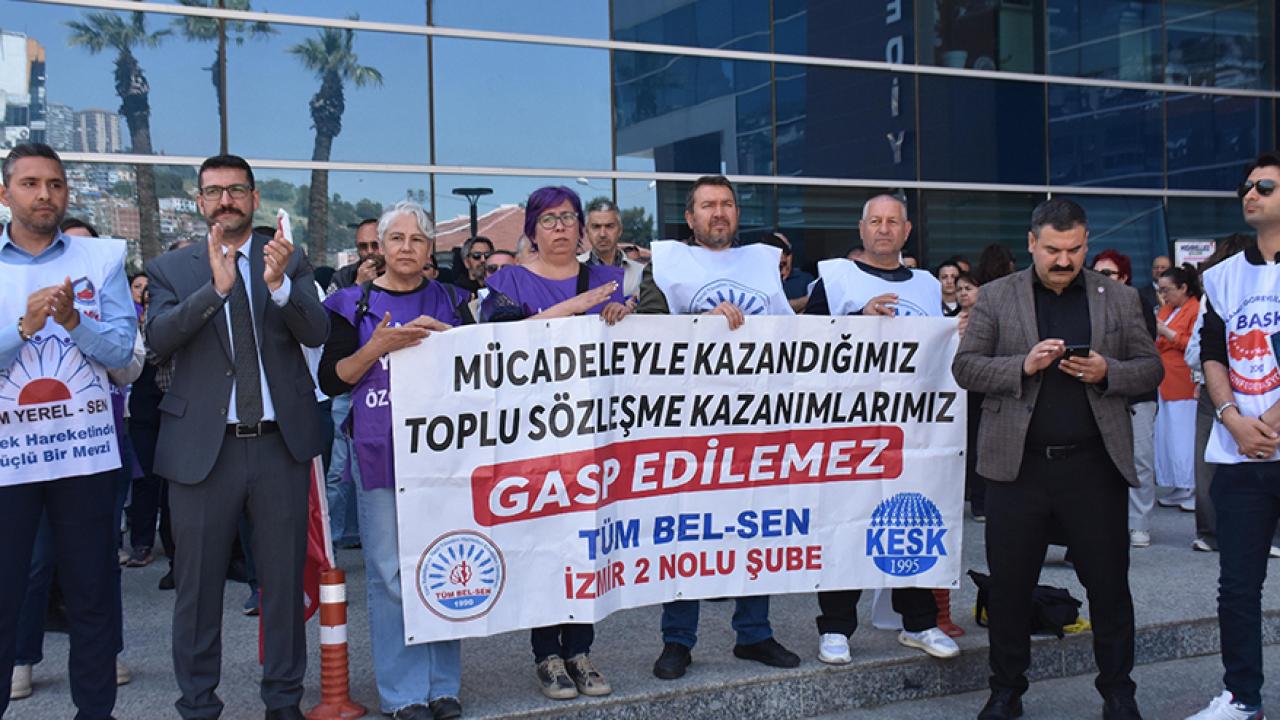 Bayraklı Belediyesi’nde memurların hak arayışı sürüyor