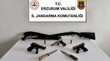 Jandarmadan operasyon: 2 şahıs ve çok sayıda silah yakalandı