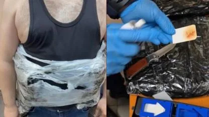 Türk yolcunun belinden 5 kilo 510 gram uyuşturucu çıktı