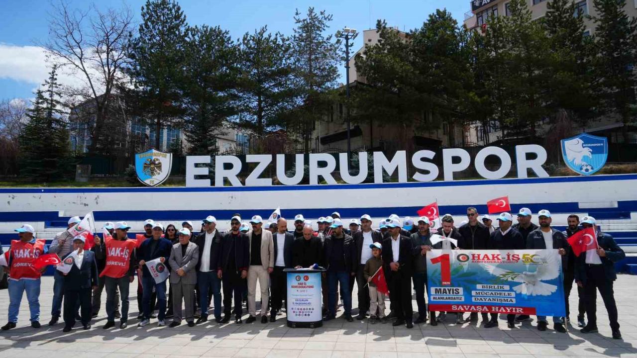 Erzurum'da 1 Mayıs’ta işçiler meydanda