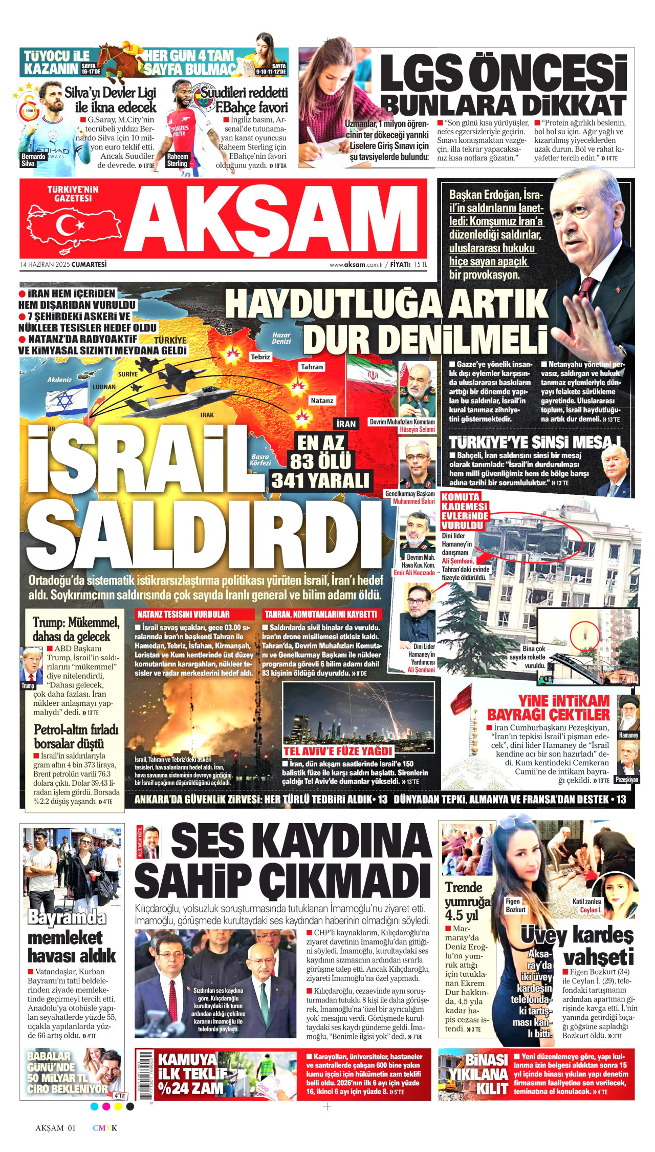 AKŞAM Gazete Manşeti