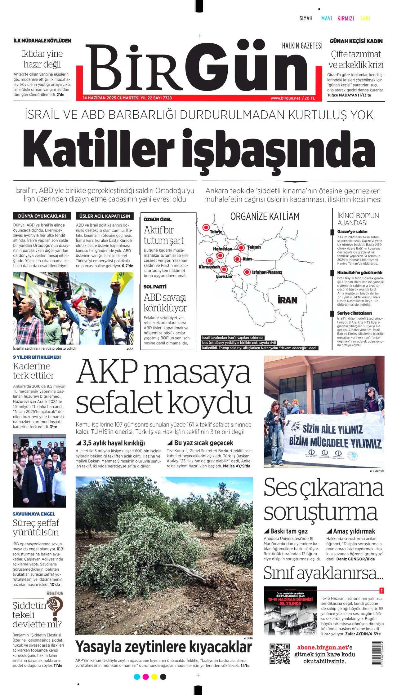 BİRGÜN Gazete Manşeti