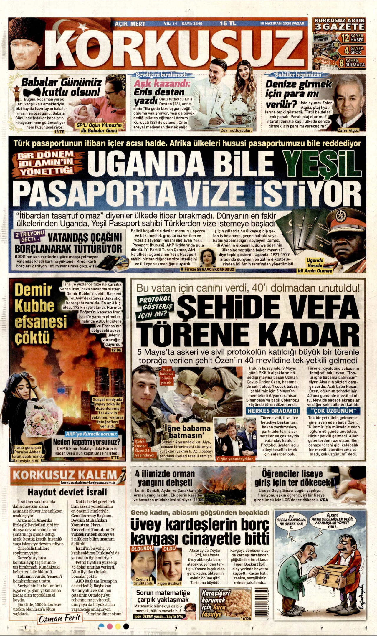 KORKUSUZ Gazete Manşeti