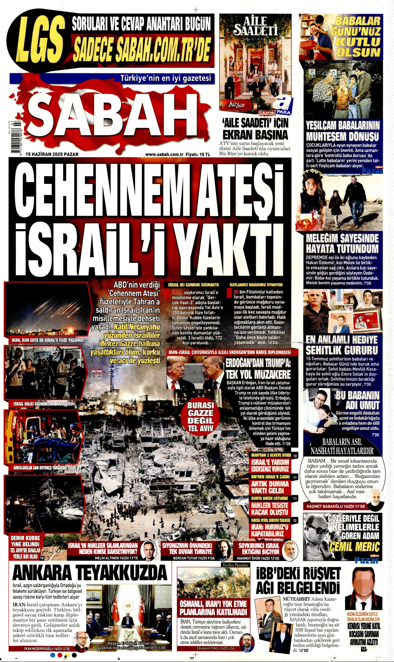 SABAH Gazete Manşeti