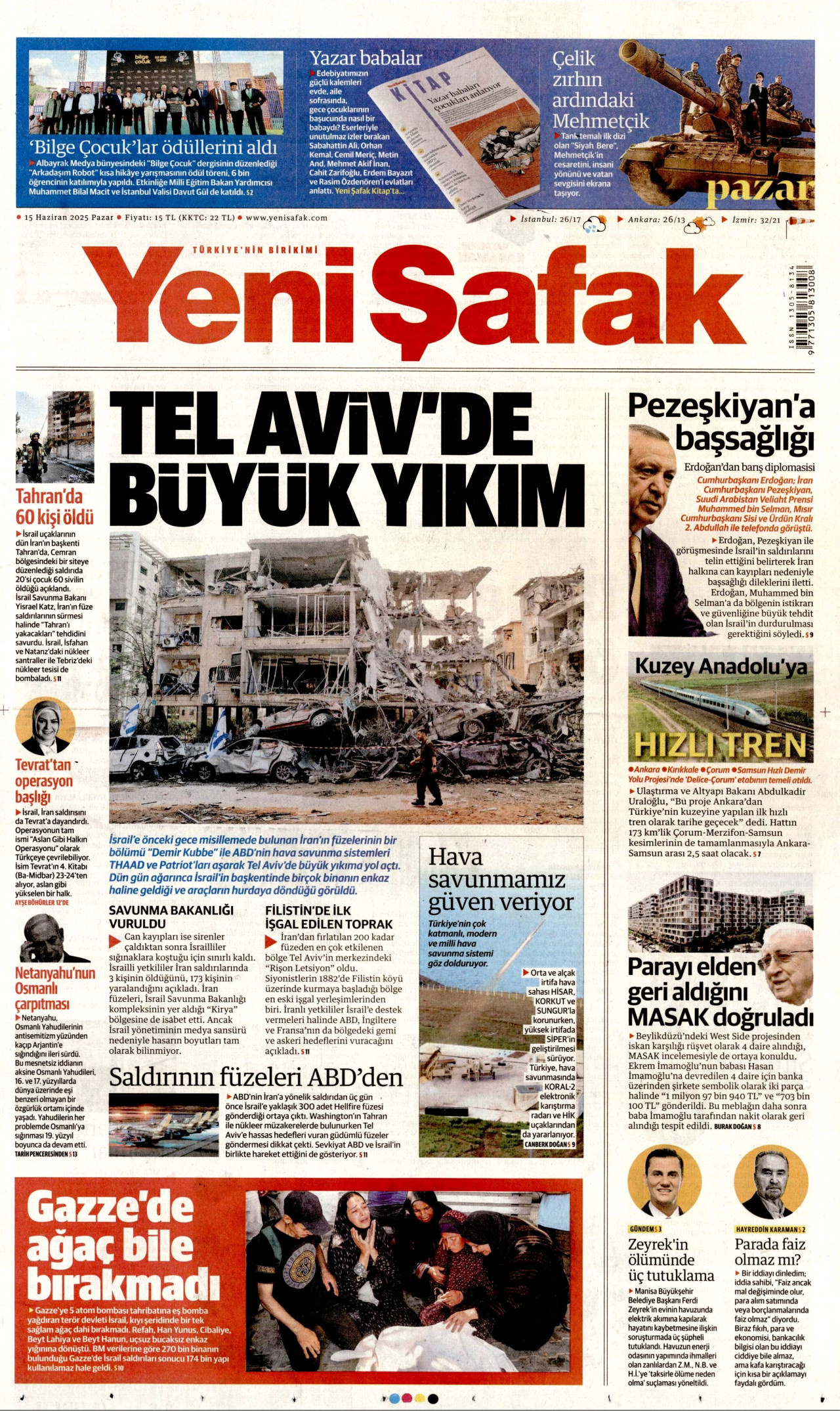 YENİ ŞAFAK Gazete Manşeti